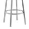 Armen Living Cohen 26" Gray Faux Leather and Brushed Stainless Steel Swivel Bar Stool 721535762163 - alternate 3